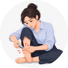 꽉 끼는 신발